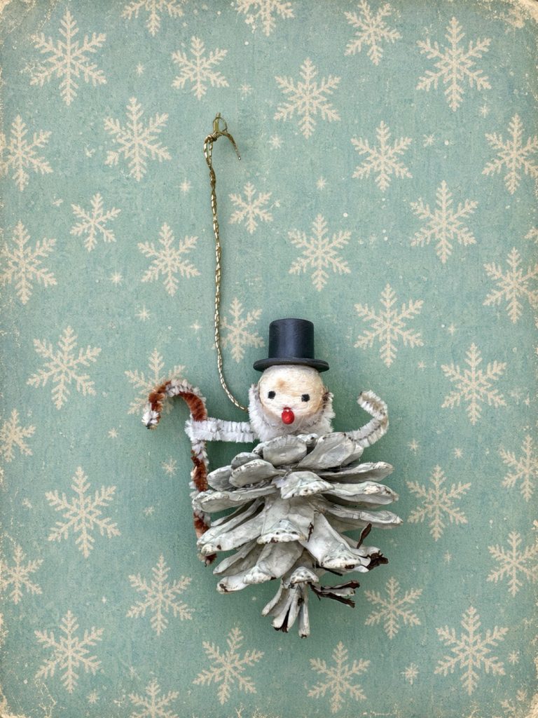 Pinecone Snowman Ornament