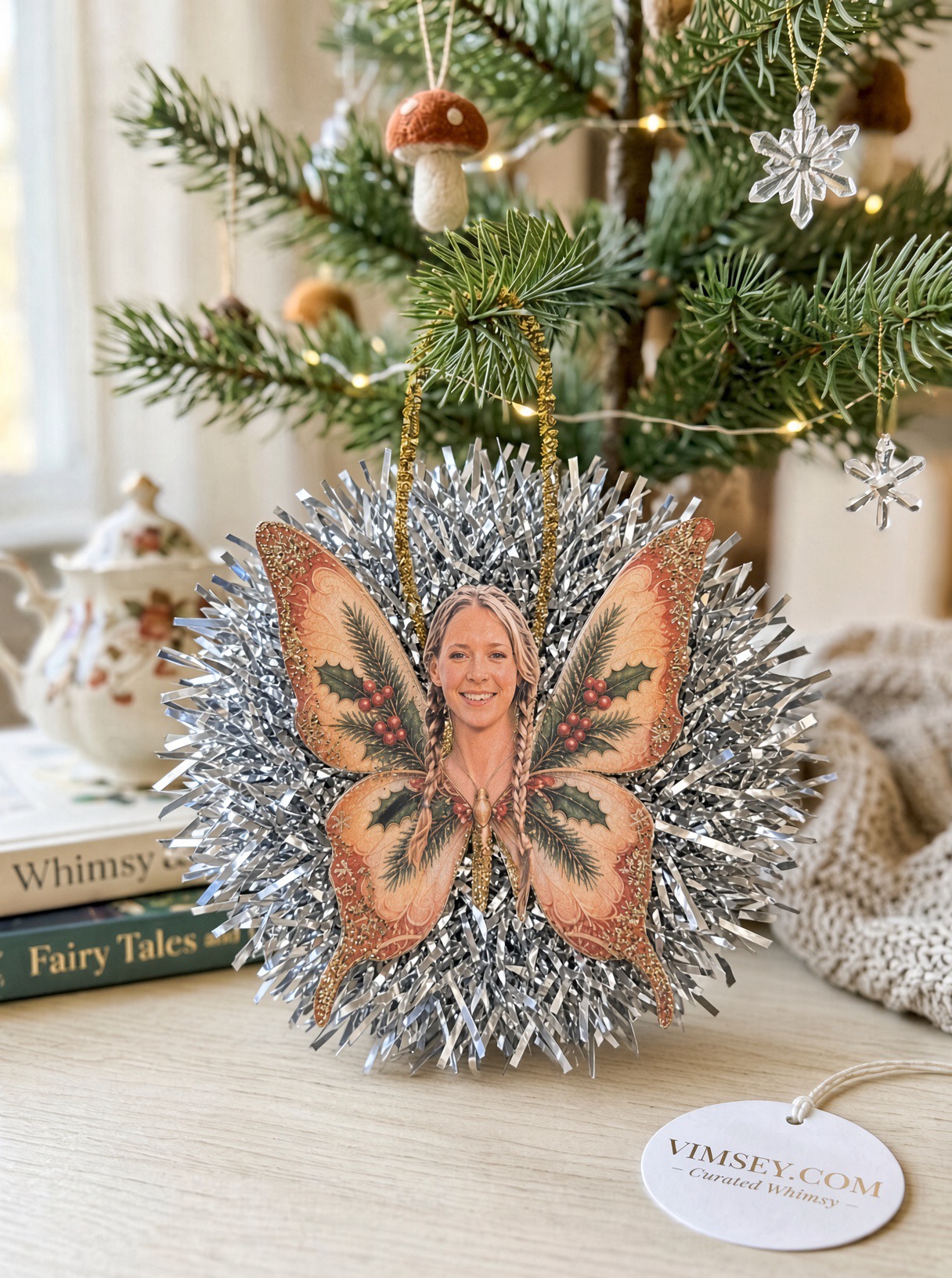 Personalized Butterfly Christmas Ornament